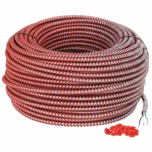 AFC CABLE SYSTEMS 1834R42-00 Metal Clad Armored Cable, 2 with Insulated CU Ground Conductors, Red | CN8DBT 1YTG2