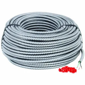 AFC CABLE SYSTEMS 2104S42-00 Metal Clad Armored Cable, 2 with Insulated CU Ground Conductors, Silver | CN8DBX 4JC30