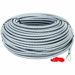 AFC CABLE SYSTEMS 2158S42-00 Metal Clad Armored Cable, 2 with Insulated CU Ground Conductors, Silver | CN8DBV 4JC31