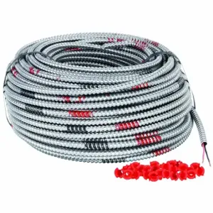 AFC CABLE SYSTEMS 2159S42-00 Metal Clad Armored Cable, 3 with Insulated CU Ground Conductors, Silver | CN8DBZ 4JC33