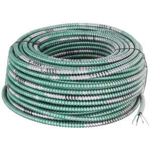 AFC CABLE SYSTEMS 2804G42G00 Metal Clad Armored Cable, 2 with Insulated CU Ground Conductors, Green | CN8DCB 1YTF9