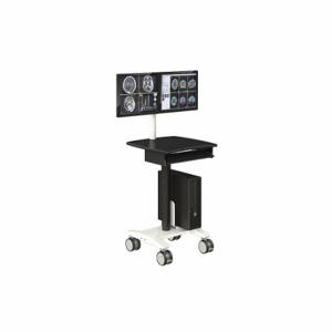 AFC INDUSTRIES PC800_2023_KB01_2F_C_01 Mobile Medical Equipment Workstation, Steel, Swivel/ Swivel with Brake, Black | CN8DBN 52AY28