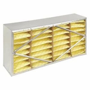 AIR HANDLER 2JTT5 Rigid Cell Air Filter, 12X24X6 Nominal Filter Size, Synthetic, Galvanized Steel, No Header | CN8DWX