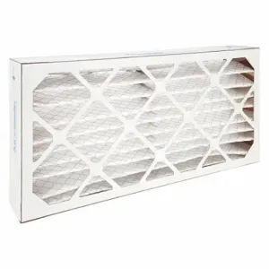 AIR HANDLER 54FF04 Pleated Air Filter, 12x24x4, MERV 11, High Capacity, Synthetic, Beverage Board, White | CN8DRY