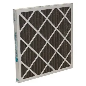 AIR SYSTEMS INTERNATIONAL ASI-242C Pleated Carbon Odor Removal Pre Filter, 24 Inch x 24 Inch x 2 Inch Size, Pack Of 12 | CD7KUN