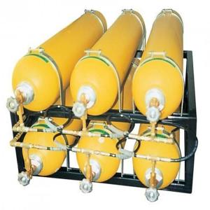 AIR SYSTEMS INTERNATIONAL BR-1 Cylinder Storage Rack, Steel, 1-Wide | CD6JET