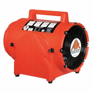 AIR SYSTEMS INTERNATIONAL CVF-8AC Axial Fan, 8 Inch Size, 1/3 hp, 115V AC, 60 Hz, Orange | AA6YRG 15E886