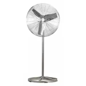 AIRMASTER FAN 70834 Air Circulator, Washdown, Floor, Stainless Steel, Propeller Diameter 20 Inch | CE7WRM PWIISS20