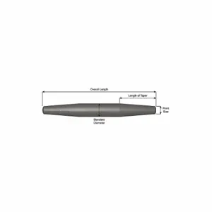 AJAX TOOL WORKS 635 Chisel Bit, Pin Drift Barrel 8 Length 7/16 Point | CN8ECL 34A533