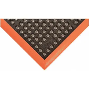 NOTRAX 514S4124OB Drainage Mat, 10 Feet Length, 3 Feet Width, Rectangle, Black with Orange Border | CD3RND 53AA56