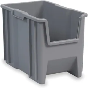 AKRO-MILS 13014GREY Stacking Bin, 17-1/2 Inch Length, 10-7/8 Inch Width, 12-1/2 Inch Height, Gray | AD8CWM 4HY41