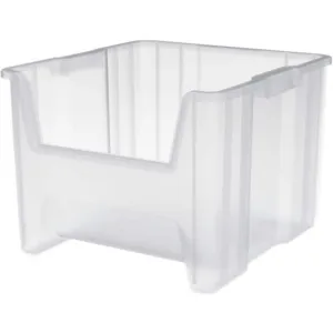 AKRO-MILS 13018SCLAR Stacking Bin, 17-1/2 Inch Length, 16-1/2 Inch Width, 12-1/2 Inch Height, Clear | AA2AFR 10A165