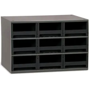 AKRO-MILS 19909BLK Drawer Bin Cabinet, 9 Drawers, 11 Inch Depth, 11 Inch Height, 17 Inch Width, Black | AA8FPW 18D807