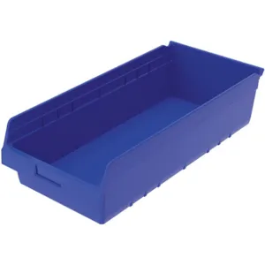 AKRO-MILS 30014BLUE Shelf Bin, 23-5/8 Inch Length, 11-1/8 Inch Width, 6 Inch Height, Blue | AD3NBM 40J779