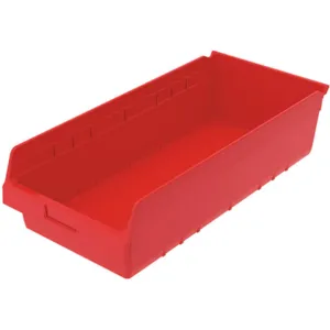 AKRO-MILS 30014RED Shelf Bin, 23-5/8 Inch Length, 11-1/8 Inch Width, 6 Inch Height, Red | AD3NBN 40J781