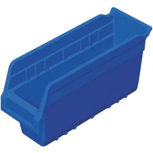 AKRO-MILS 30040BLUE Shelf Bin, 11-5/8 Inch Length, 4-1/8 Inch Width, 6 Inch Height, Blue | AD8GTR 4KEX6