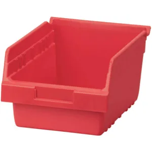 AKRO-MILS 30080RED Shelf Bin, 11-5/8 Inch Length, 8-3/8 Inch Width, 6 Inch Height, Red | AA2EKG 10F108