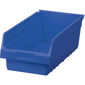 AKRO-MILS 30088BLUE Shelf Bin, 17-7/8 Inch Length, 8-3/8 Inch Width, 6 Inch Height, Blue | AA2EKM 10F115