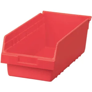 AKRO-MILS 30088RED Shelf Bin, 17-7/8 Inch Length, 8-3/8 Inch Width, 6 Inch Height, Red | AA2EKK 10F113