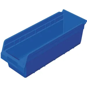 AKRO-MILS 30098BLUE Shelf Bin, 17-7/8 Inch Length, 6-5/8 Inch Width, 6 Inch Height, Blue | AD8GTG 4KEV9