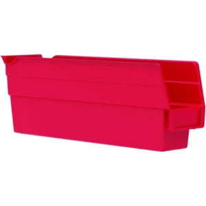 AKRO-MILS 30110RED Shelf Bin, 11-5/8 Inch Length, 2-3/4 Inch Width, 4 Inch Height, Red | AC3TNA 2W328