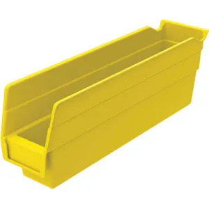 AKRO-MILS 30110YELLO Shelf Bin, 11-5/8 Inch Length, 2-3/4 Inch Width, 4 Inch Height, Yellow | AE6ZEH 5W852