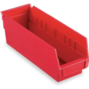 AKRO-MILS 30120RED Shelf Bin, 11-5/8 Inch Length, 4-1/8 Inch Width, 4 Inch Height, Red | AC3TME 2W251