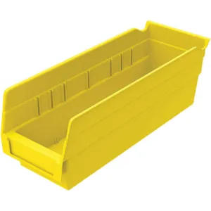 AKRO-MILS 30120YELLO Shelf Bin, 11-5/8 Inch Length, 4-1/8 Inch Width, 4 Inch Height, Yellow | AE6ZEJ 5W853