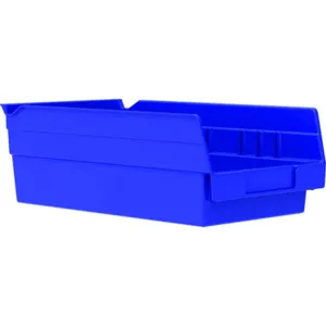 AKRO-MILS 30130BLUE Shelf Bin, 11-5/8 Inch Length, 6-5/8 Inch Width, 4 Inch Height, Blue | AE6ZDW 5W841