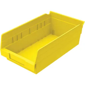 AKRO-MILS 30130YELLO Shelf Bin, 11-5/8 Inch Length, 6-5/8 Inch Width, 4 Inch Height, Yellow | AE6ZEK 5W854