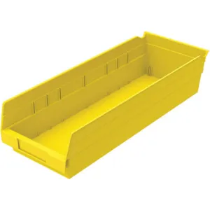 AKRO-MILS 30138YELLO Shelf Bin, 17-7/8 Inch Length, 6-5/8 Inch Width, 4 Inch Height, Yellow | AE6ZEP 5W858