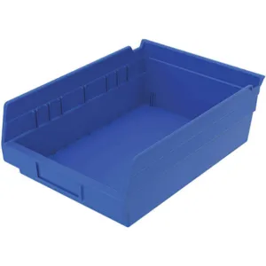 AKRO-MILS 30150BLUE Shelf Bin, 11-5/8 Inch Length, 8-3/8 Inch Width, 4 Inch Height, Blue | AE6ZDX 5W842