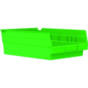 AKRO-MILS 30150GREEN Shelf Bin, 11-5/8 Inch Length, 8-3/8 Inch Width, 4 Inch Height, Green | AB3PBZ 1UMT1