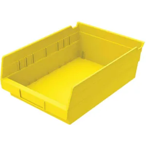 AKRO-MILS 30150YELLO Shelf Bin, 11-5/8 Inch Length, 8-3/8 Inch Width, 4 Inch Height, Yellow | AE6ZEL 5W855