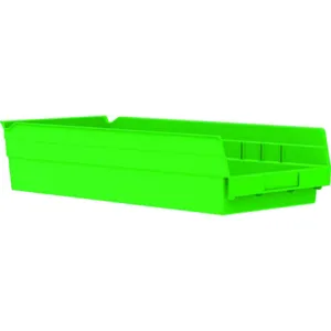 AKRO-MILS 30158GREEN Shelf Bin, 17-7/8 Inch Length, 8-3/8 Inch Width, 4 Inch Height, Green | AB3PCD 1UMT5