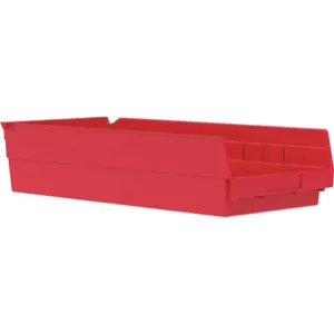 AKRO-MILS 30158RED Shelf Bin, 17-7/8 Inch Length, 8-3/8 Inch Width, 4 Inch Height, Red | AE6YXC 5W220