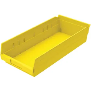 AKRO-MILS 30158YELLO Shelf Bin, 17-7/8 Inch Length, 8-3/8 Inch Width, 4 Inch Height, Yellow | AE6ZEQ 5W859