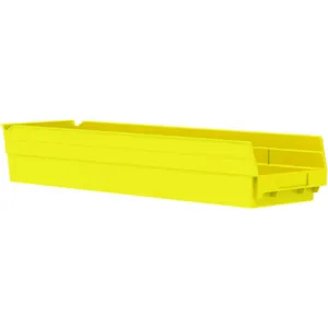 AKRO-MILS 30164yellow Shelf Bin, 23-5/8 Inch Length, 6-5/8 Inch Width, 4 inch Height, Yellow | AE6ZEU 5W862