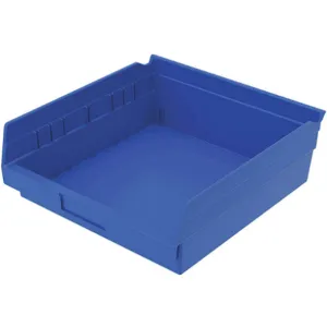 AKRO-MILS 30170BLUE Shelf Bin, 11-5/8 Inch Length, 11-1/8 Inch Width, 4 Inch Height, Blue | AE6ZDY 5W843