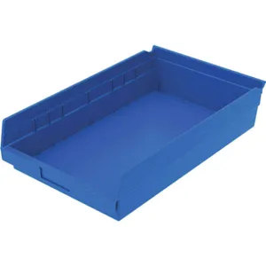 AKRO-MILS 30178BLUE Shelf Bin, 17-7/8 Inch Length, 11-1/8 Inch Width, 4 Inch Height, Blue | AE6ZEC 5W847