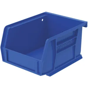 AKRO-MILS 30210BLUE Hang/Stack Bin, 5-3/8 Inch Length, 4-1/8 Inch Width, 3 Inch Height, Blue | AC3TRN 2W776