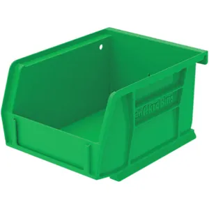 AKRO-MILS 30210GREEN Hang/Stack Bin, 5-3/8 Inch Length, 4-1/8 Inch Width, 3 Inch Height, Green | AC3DZH 2RV65