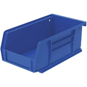 AKRO-MILS 30220BLUE Hang/Stack Bin, 7-3/8 Inch Length, 4-1/8 Inch Width, 3 Inch Height, Blue | AC3TRP 2W777