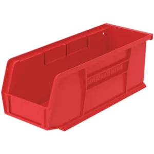 AKRO-MILS 30220RED Hang/Stack Bin, 3 Inch Height, 4-1/8 Inch Width, 7-3/8 Inch Length, Red | AC3TKN 2W073