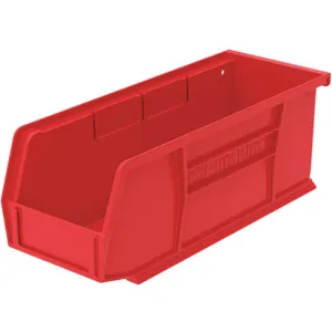 AKRO-MILS 30224RED Hang/Stack Bin, 10-7/8 Inch Length, 4-1/8 Inch Width, 4 Inch Height, Red | AC3EAN 2RV94