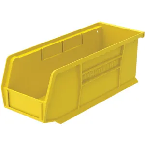 AKRO-MILS 30224YELLO Hang/Stack Bin, 10-7/8 Inch Length, 4-1/8 Inch Width, 4 Inch Height, Yellow | AC3EAT 2RV98