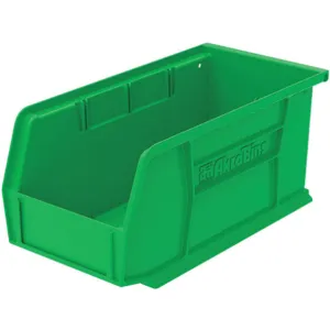 AKRO-MILS 30230GREEN Hang/Stack Bin, 10-7/8 Inch Length, 5-1/2 Inch Width, 5 Inch Height, Green | AC3DZK 2RV67