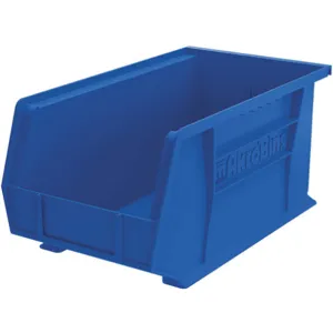 AKRO-MILS 30240BLUE Hang/Stack Bin, 7 Inch Height, 8-1/4 Inch Width, 14-3/4 Inch Length, Blue | AC3TRR 2W779