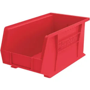 AKRO-MILS 30240RED Hang/Stack Bin, 7 Inch Height, 8-1/4 Inch Width, 14-3/4 Inch Length, Red | AC3TKQ 2W075