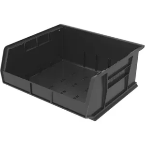 AKRO-MILS 30250BLACK Hang/Stack Bin, 7 Inch Height, 16-1/2 Inch Width, 14-3/4 Inch Length, Black | AC9NTT 3HRY7